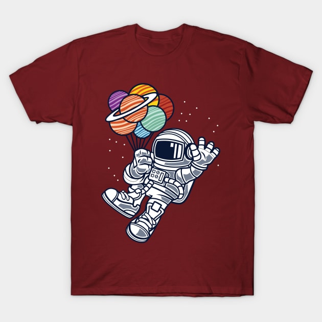 Space balloons T-Shirt by ReignGFX